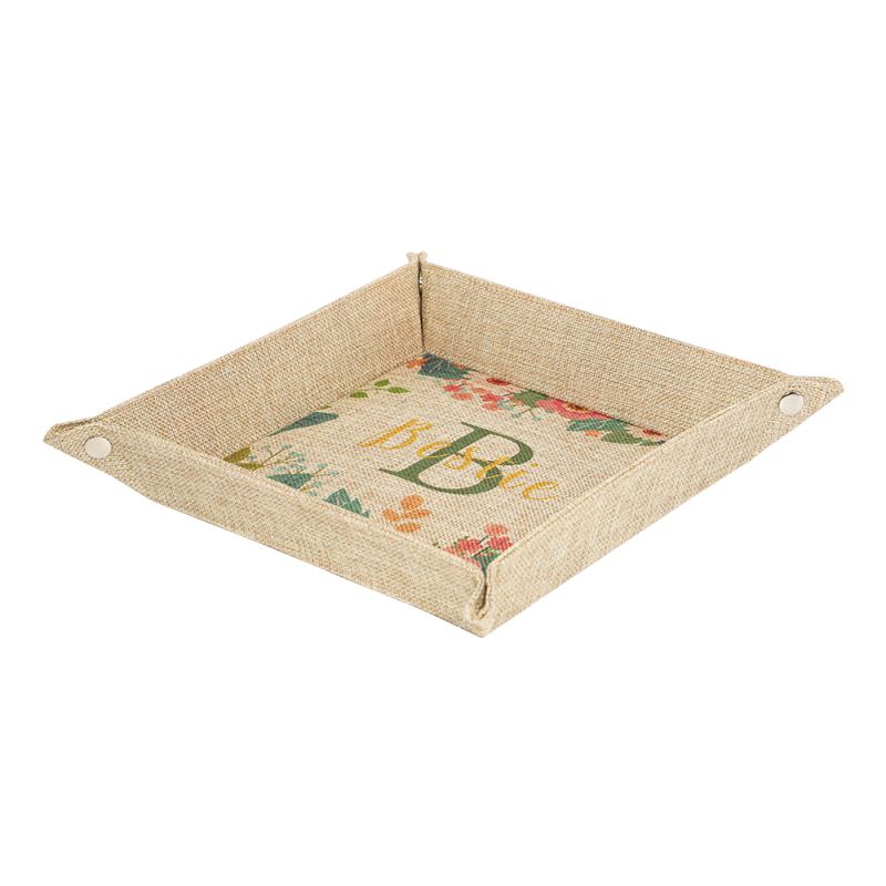 Sublimatable Burlap Snap Up Tray-Large Size