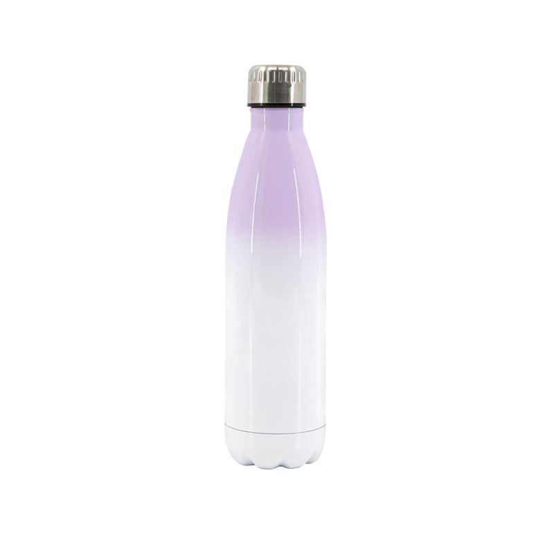 Sublimation Gradient Ramp Colorful Cola Shape Stainless Steel Bottle - Purple