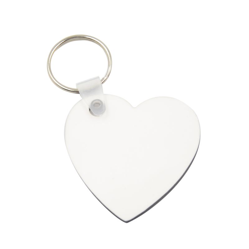 Whimsical Heart Shaped Keychain Sublimation Blank Gloss / Single Sided