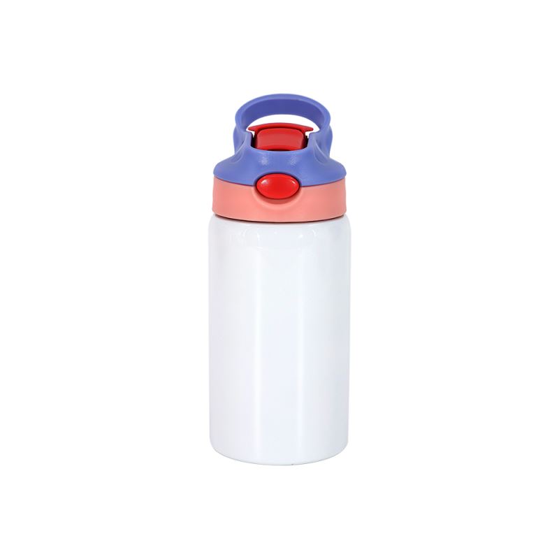 350ml Kids Stainless Steel Bottle With Straw-Purple & Pink