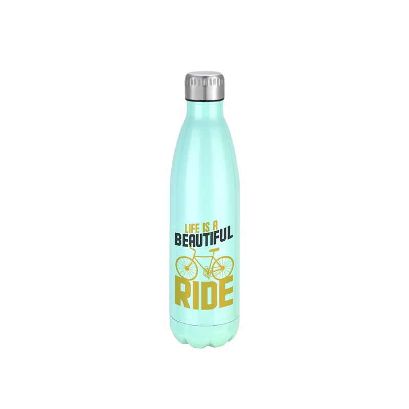 Cola Shape Stainless Steel Bottle - Green