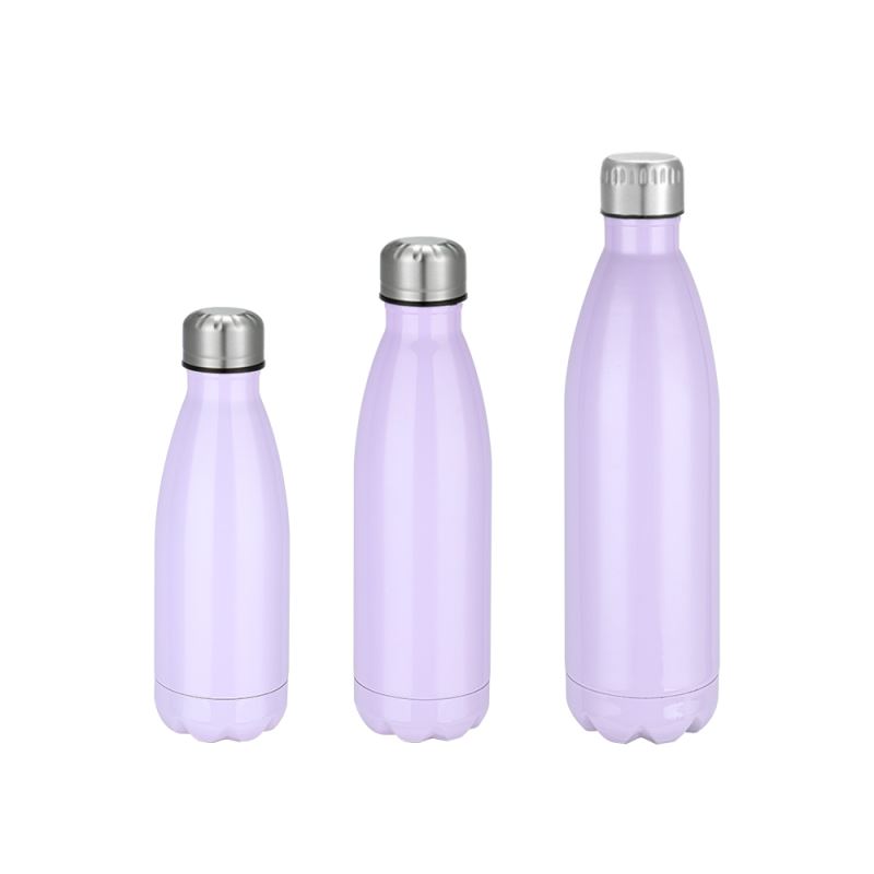 Cola Shape Stainless Steel Bottle - Purple