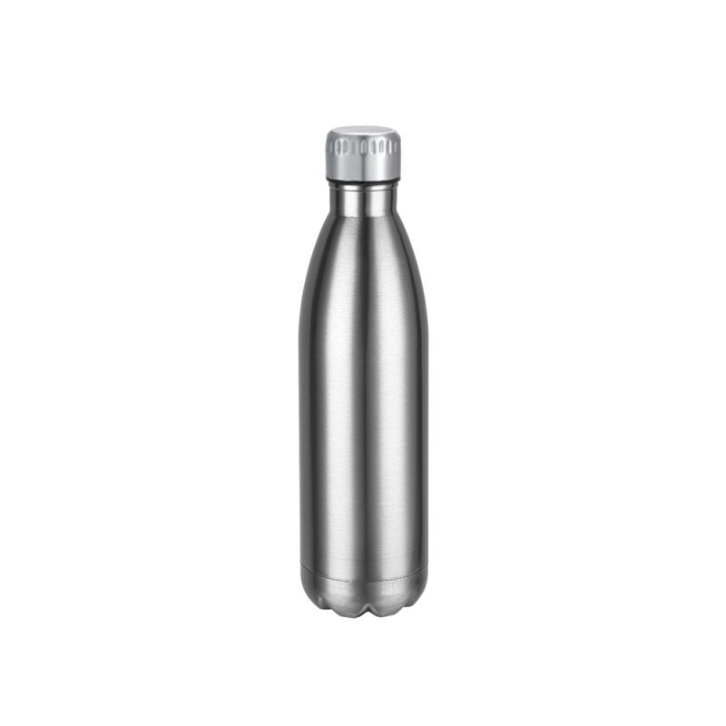 Cola Shape Stainless Steel Bottle - Silver