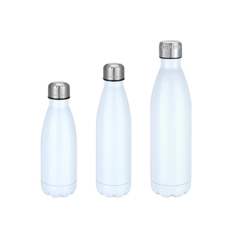 Cola Shape Stainless Steel Bottle - Silver