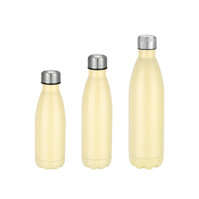 Cola Shape Stainless Steel Bottle - Silver