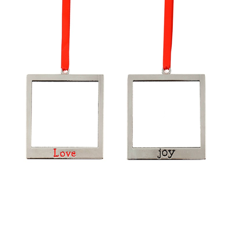 Sublimation Square shape Ornaments-Joy&Love