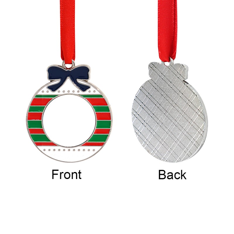 Sublimation Metal Xmas Pattern Ornaments