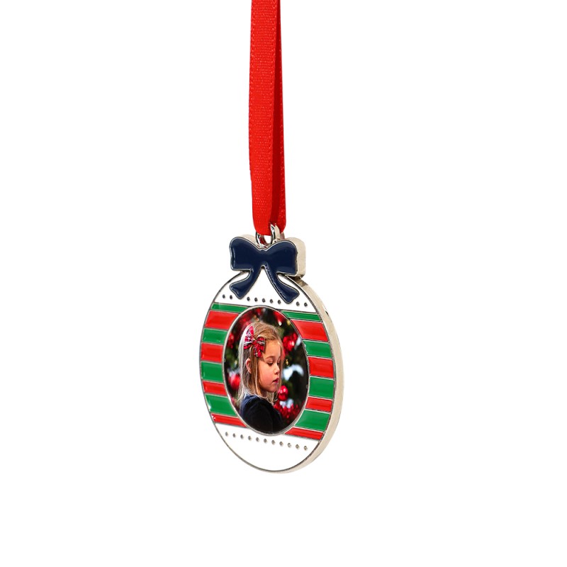 Sublimation Metal Xmas Pattern Ornaments