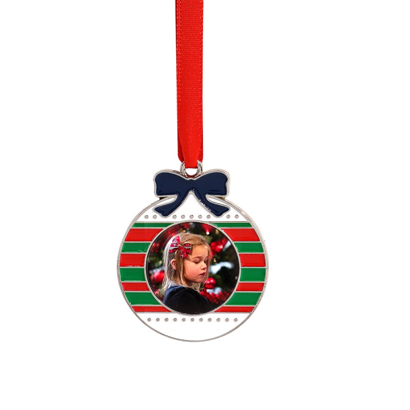 Sublimation Metal Xmas Pattern Ornaments