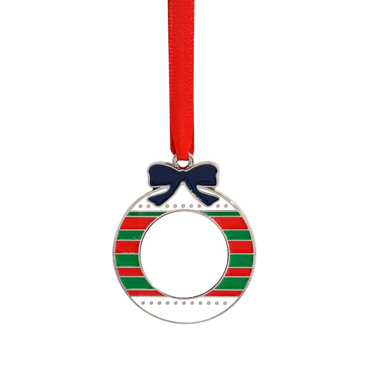 Sublimation Metal Xmas Pattern Ornaments