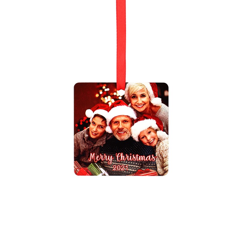 Double-side Printable Aluminum Ornaments-Square Shape-3"x3"(76.2x76.2mm)