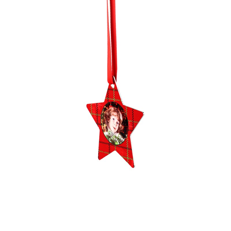 Double-side Printable Aluminum Ornaments-Star Shape-3"x3"(76.2x76.2mm)