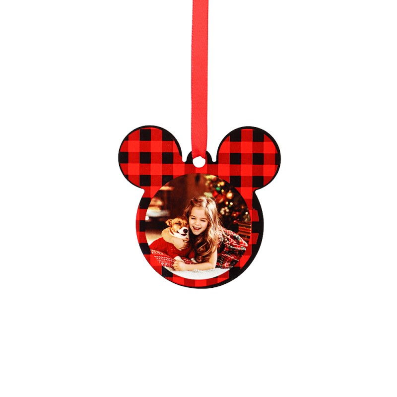 Double-side Printable Aluminum Ornaments-Mickey Shape-2.99