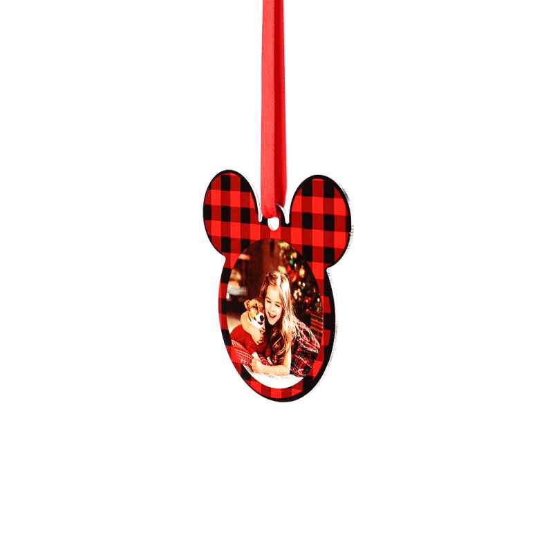 Double-side Printable Aluminum Ornaments-Mickey Shape-2.99"x2.99"(76x76mm)