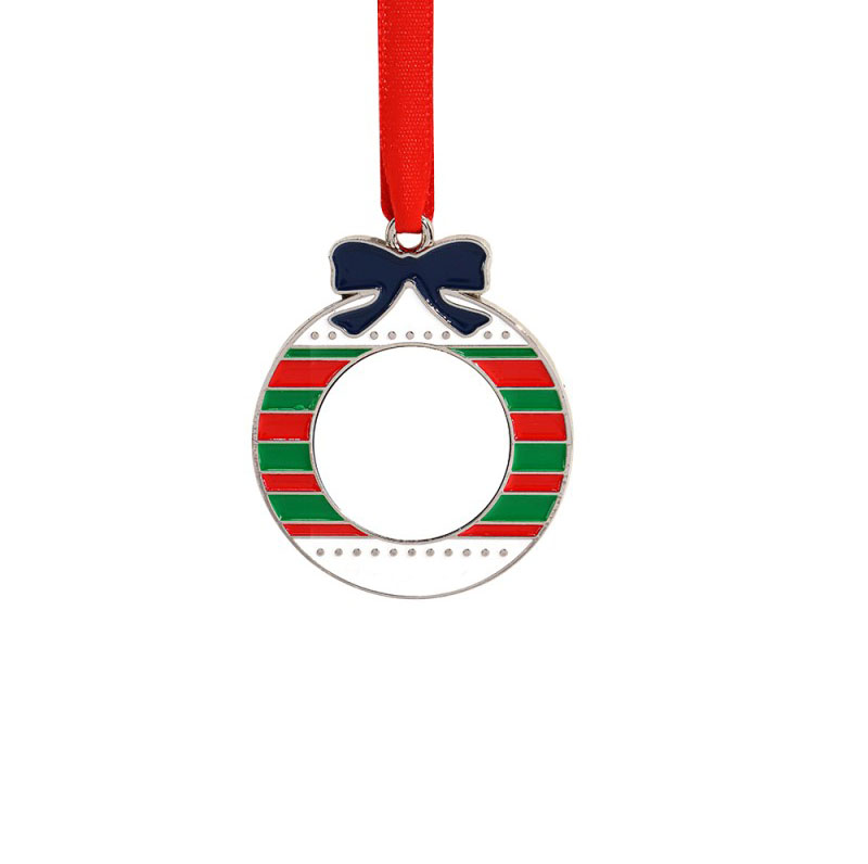 Sublimation Metal Xmas Pattern Ornaments