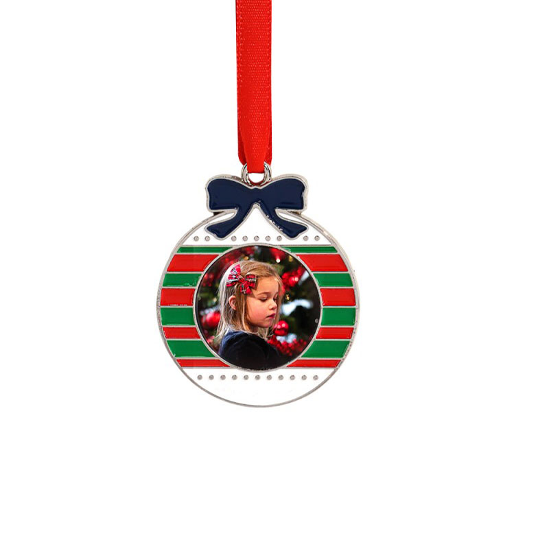 Sublimation Metal Xmas Pattern Ornaments