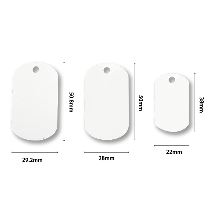 Double Side Printable Aluminum I.D Tags