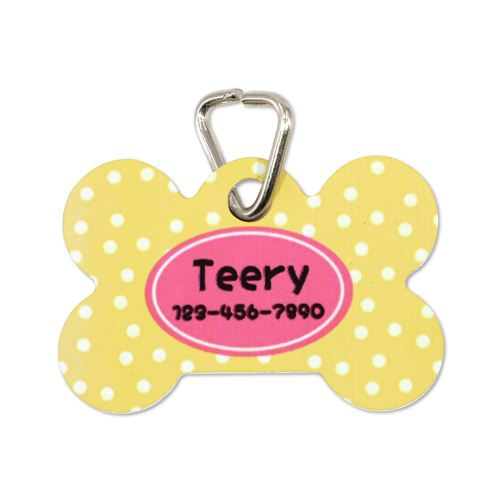 Double-Side Printable Aluminum PET Tags - Bone Shape