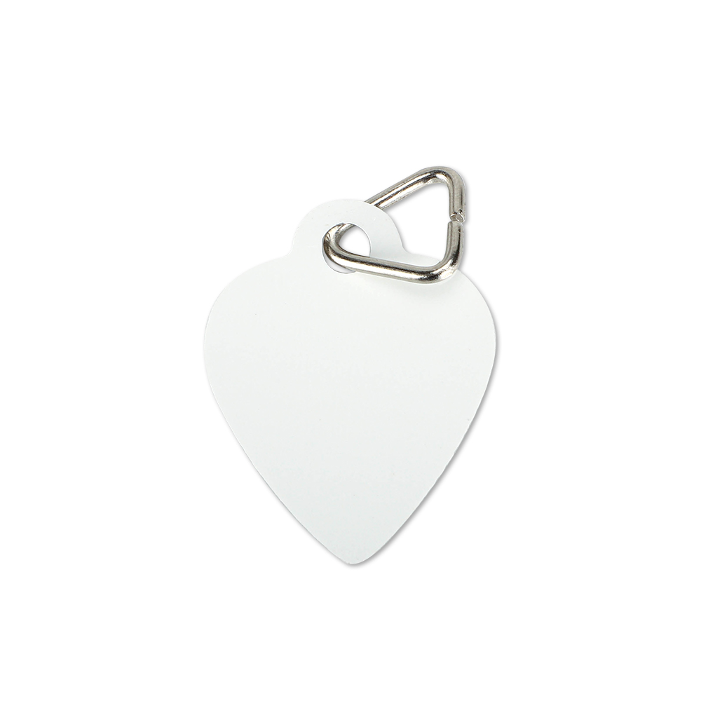 Double-Side Printable Aluminum PET Tags-Heart Shape