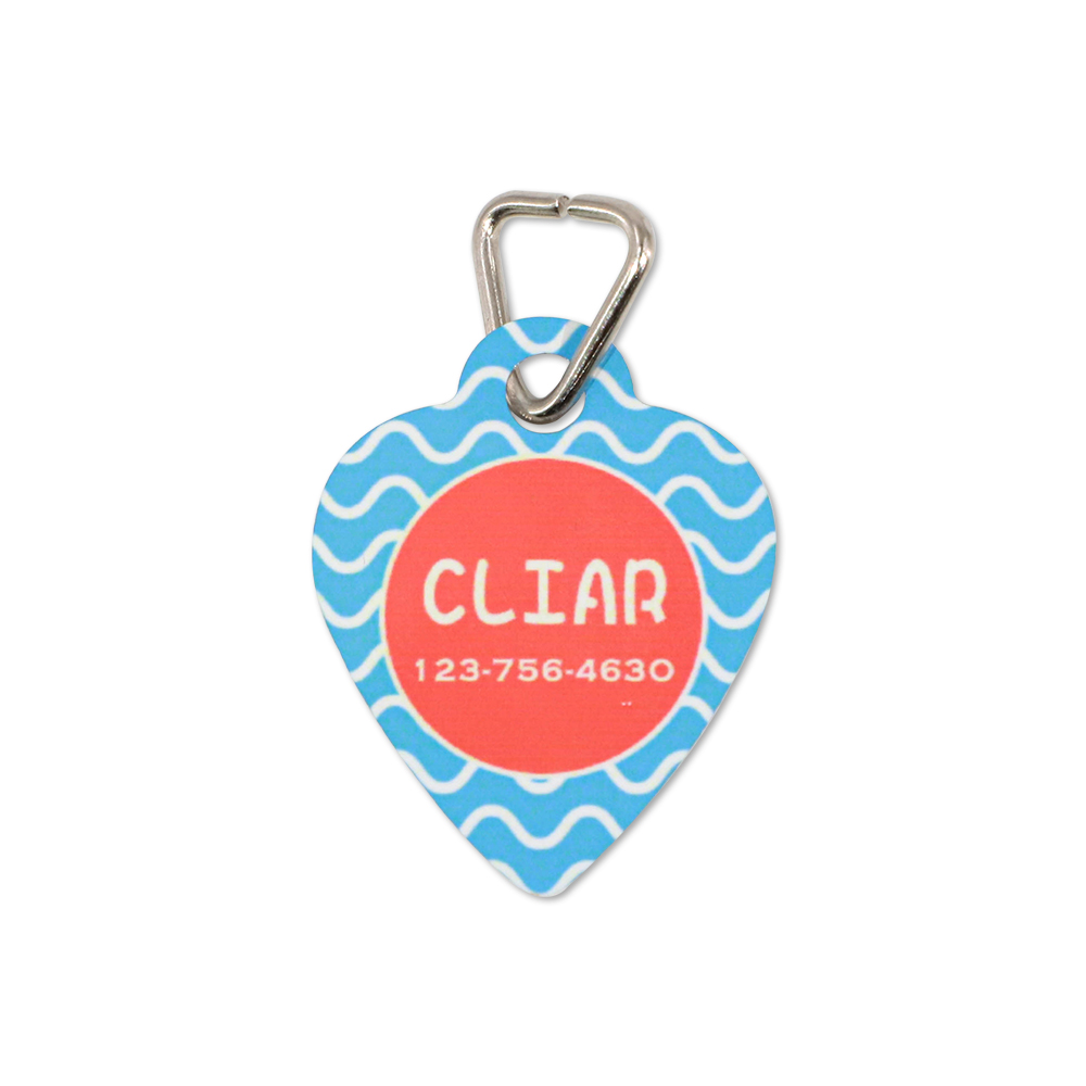 Double-Side Printable Aluminum PET Tags-Heart Shape