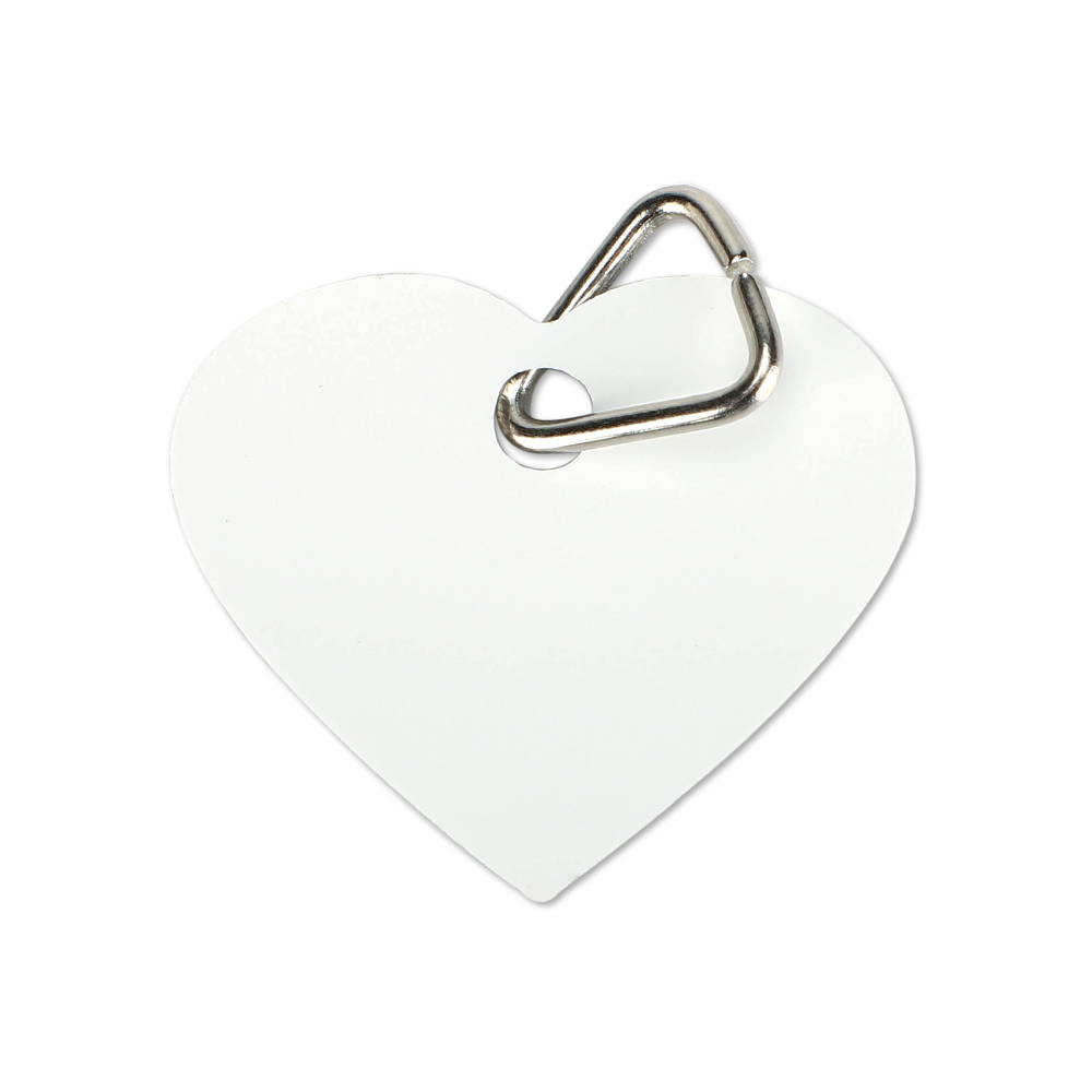 Double-Side Printable Aluminum PET Tags-Heart Shape-1.26