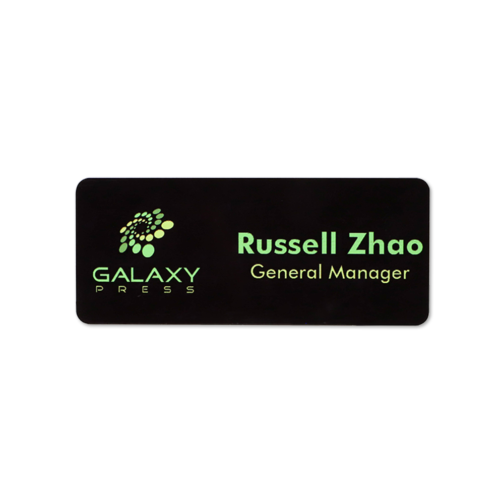 Single-Side Printable Aluminum Name Badge Rectangle