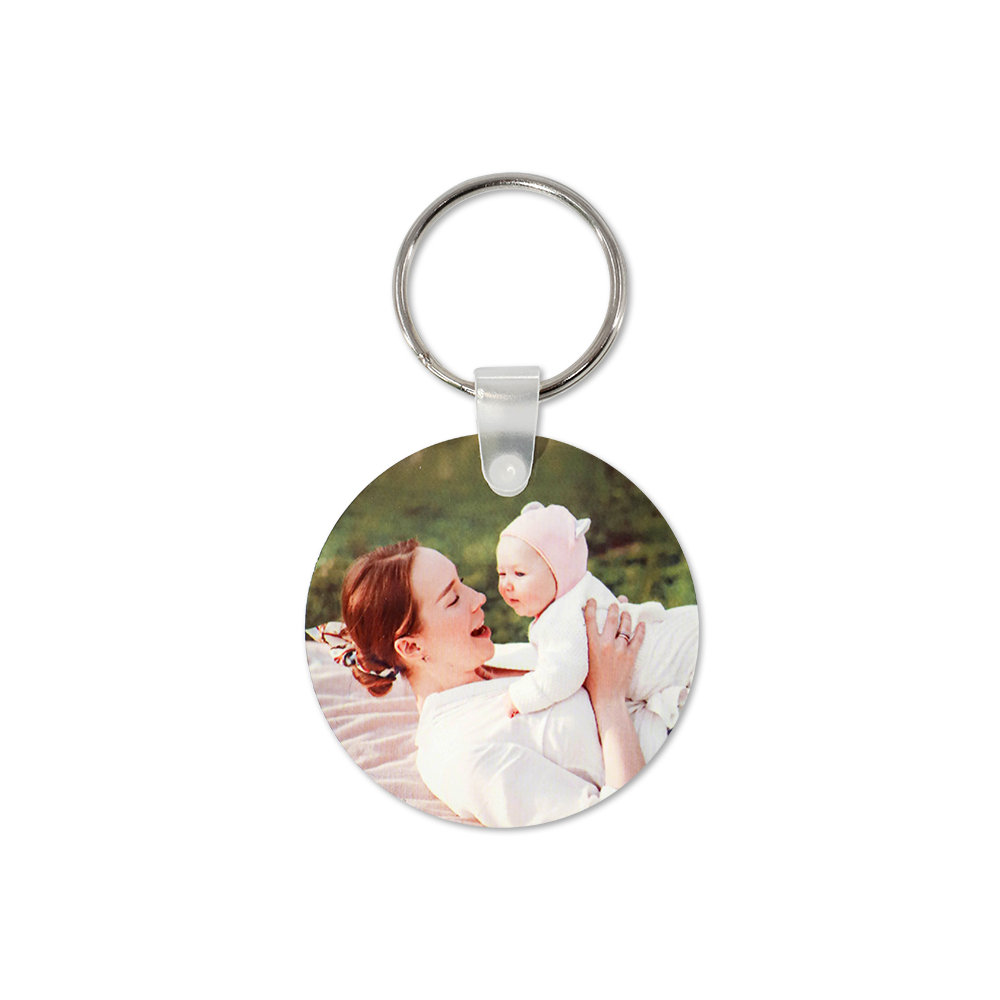 Double-side Printable Aluminum Keychain-Round