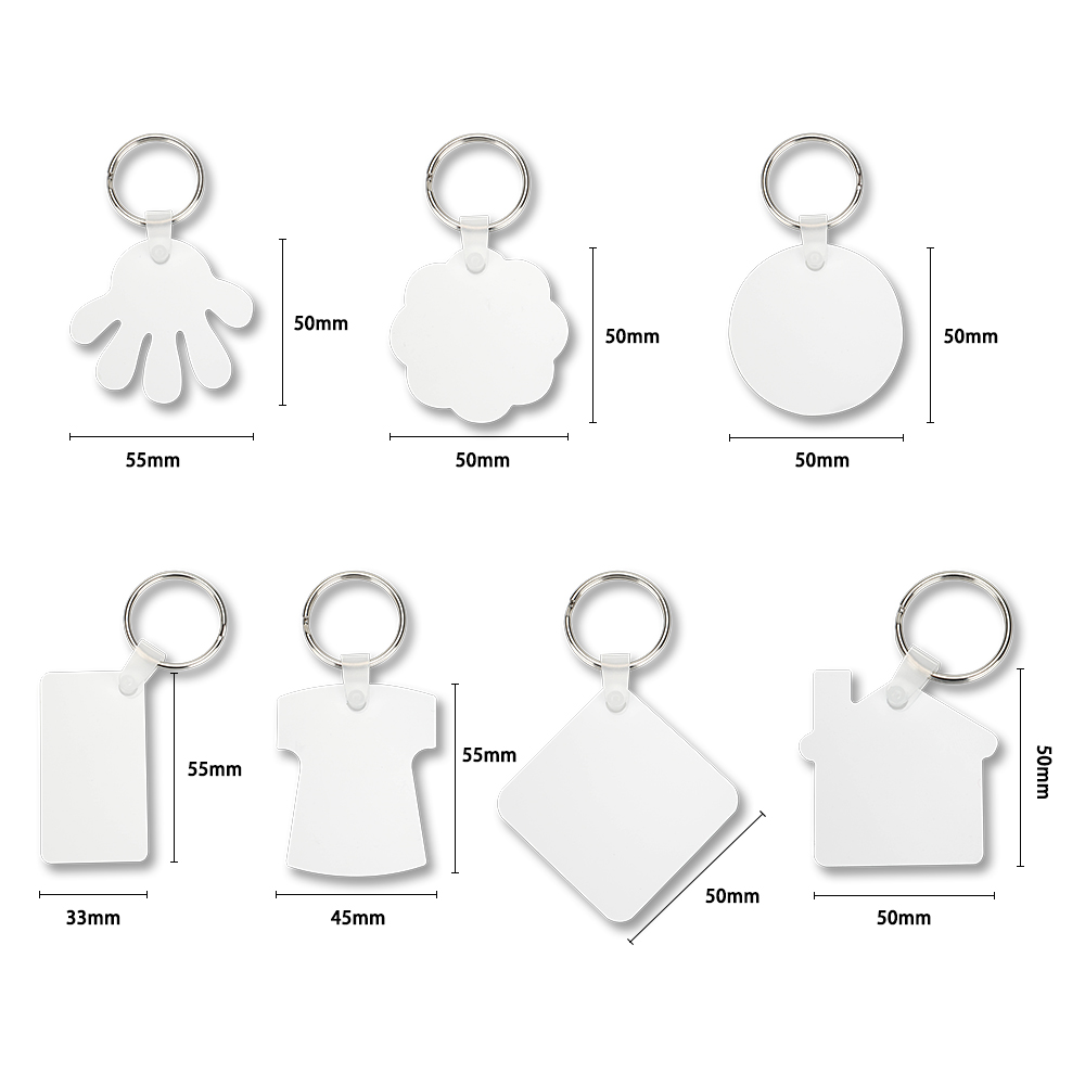 Double-side Printable Aluminum Keychain-Round