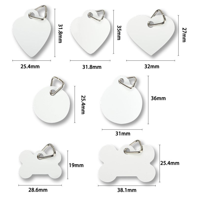 Double-Side Printable Aluminum PET Tags-Round Shape