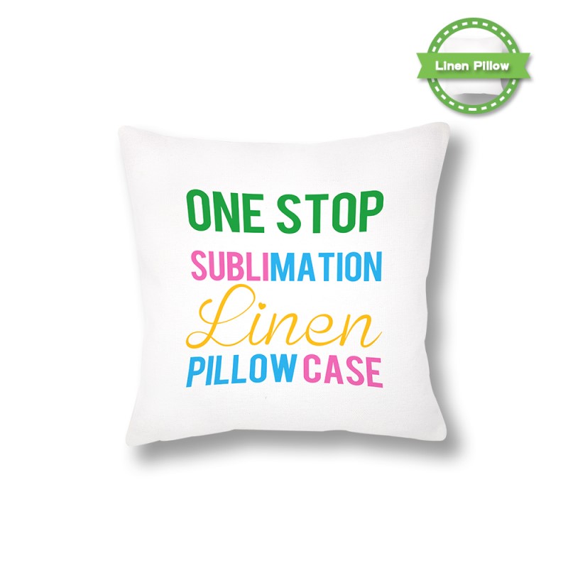Sublimation Linen Pillowcase Pure White 18