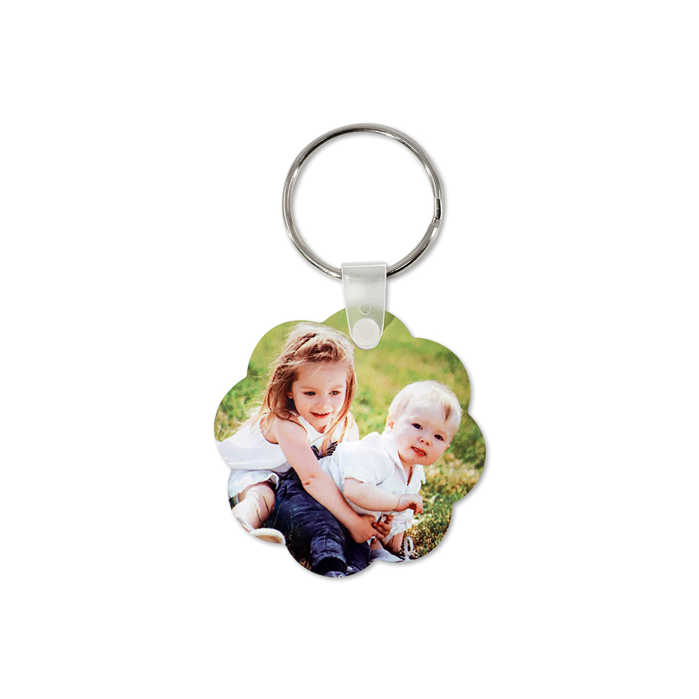 Double-side Printable Aluminum Keychain-Flower