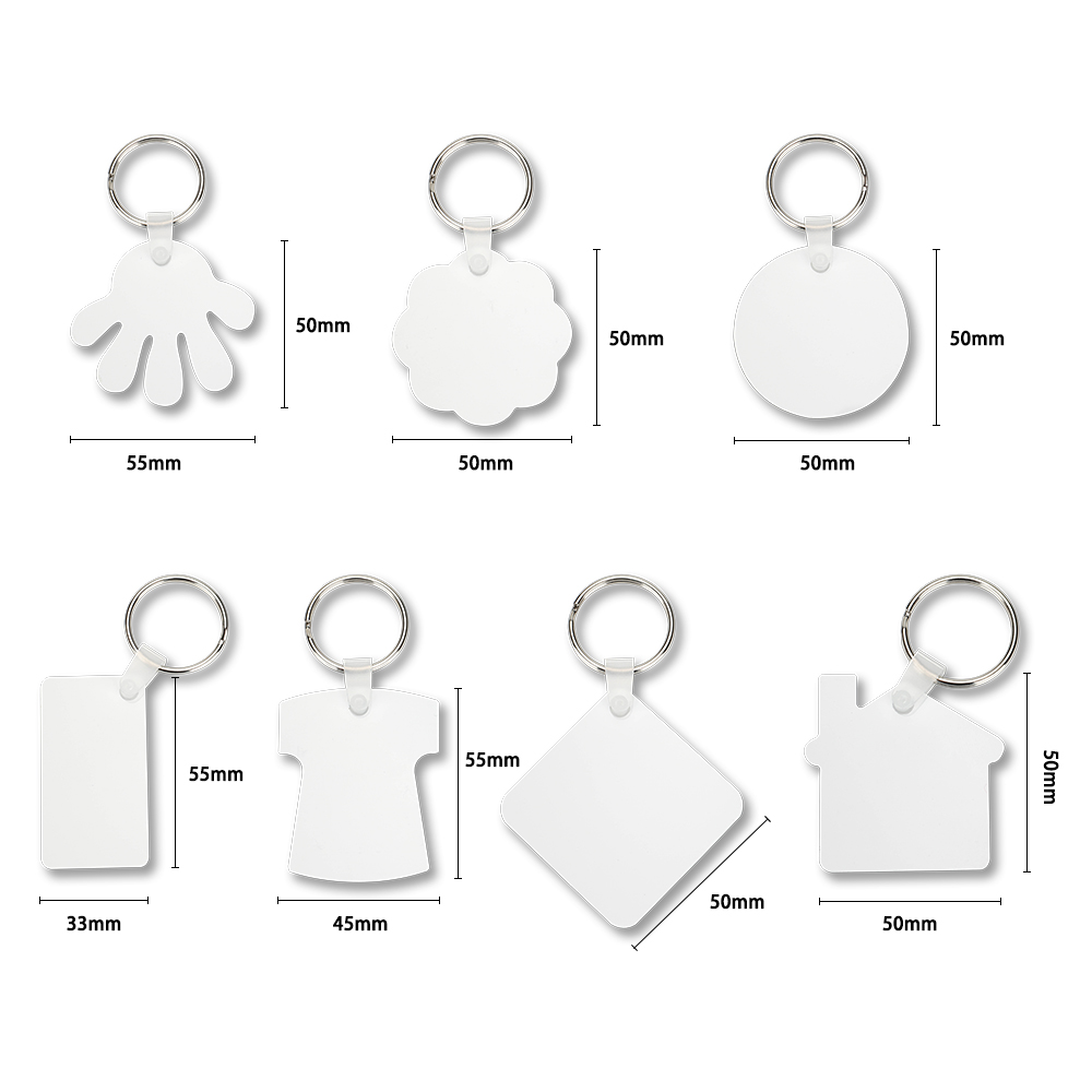 Double-side Printable Aluminum Keychain-Square