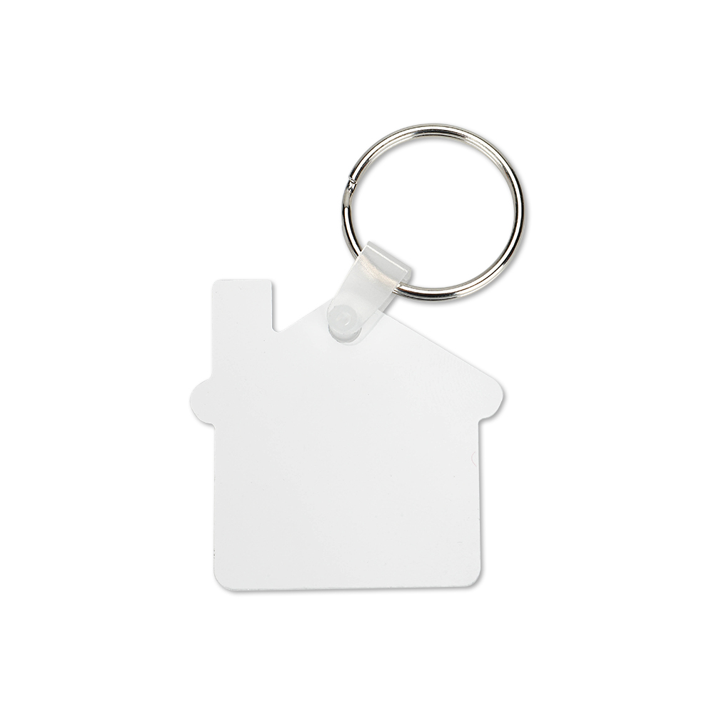 Double-side Printable Aluminum Keychain-House