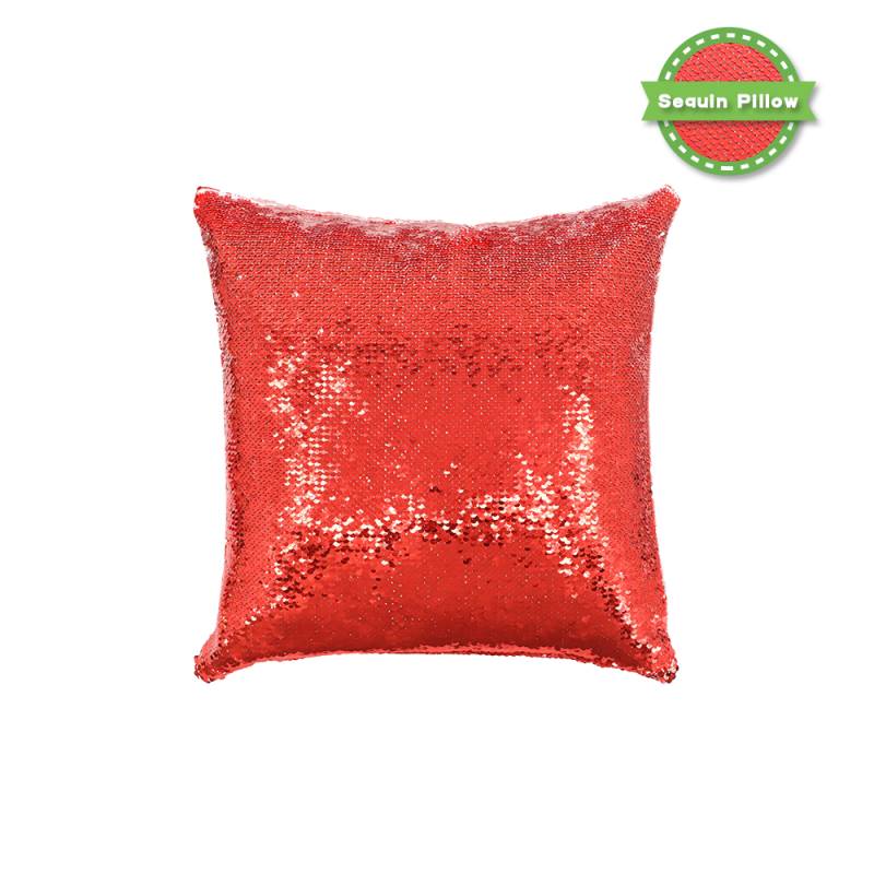 Sequin Pillow Case-Square Shape-Blue