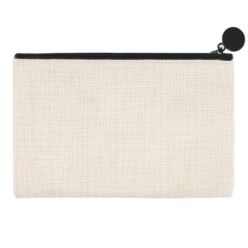 Linen Sublimation Makeup Bag - 9.25 x 6.5