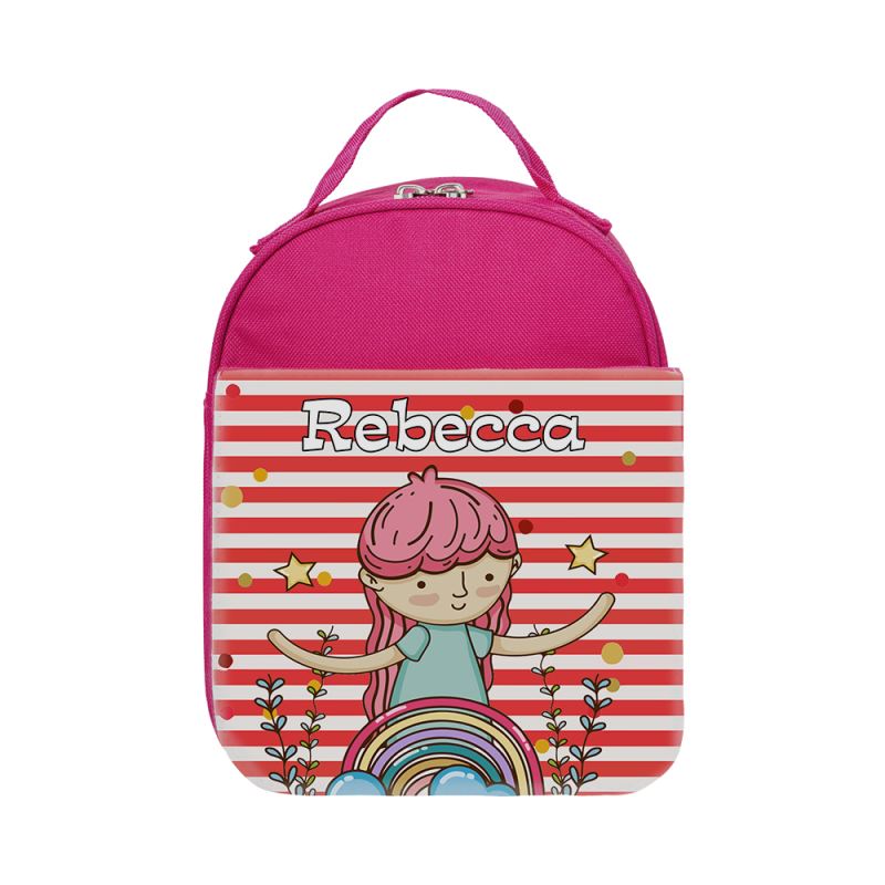 Kids Lunch Bag - Red/blue/pink/magenta