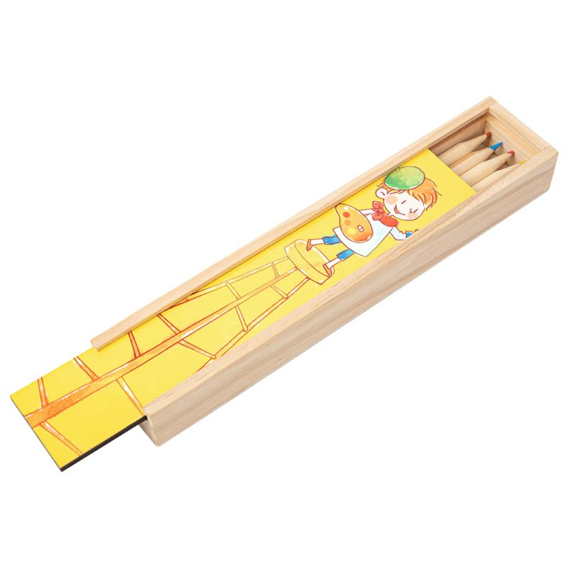 Wooden Pencil Box with MDF Insert - with pencil