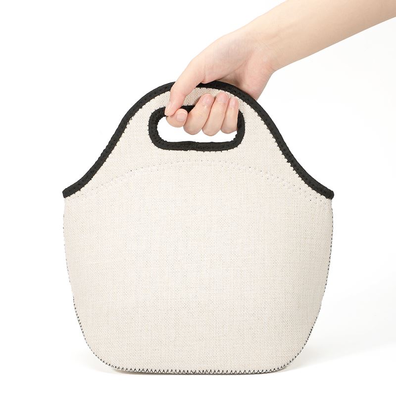 Linen Neoprene Lunch Bag