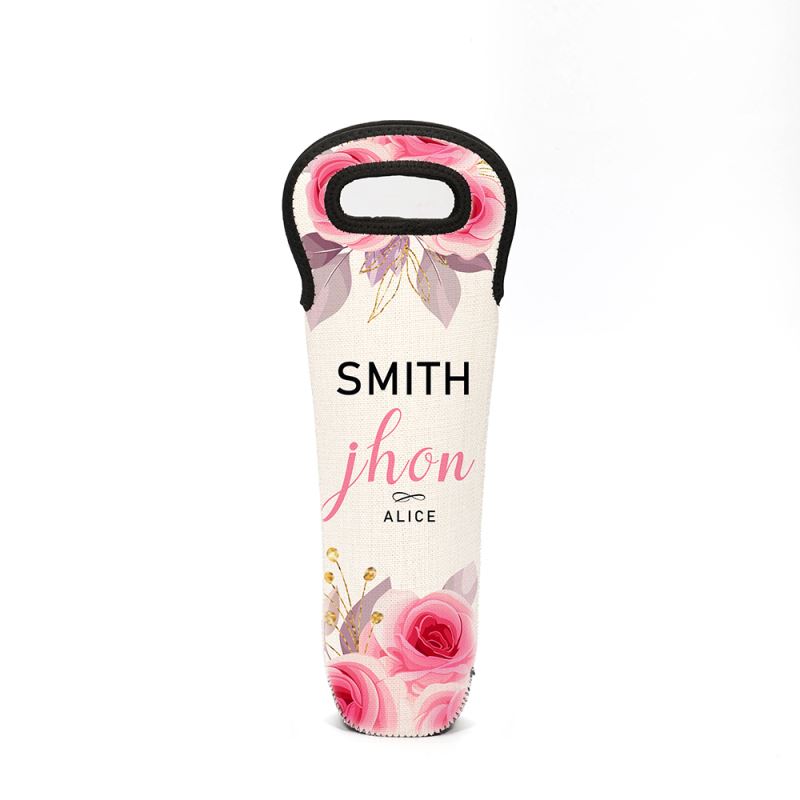 Sublimation Linen Wine Tote-Single