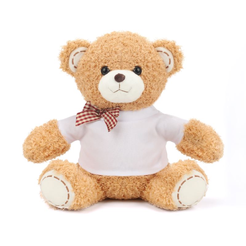 Sublimation Teddy bear with T-shirt light Brown - 18cm & 25cm