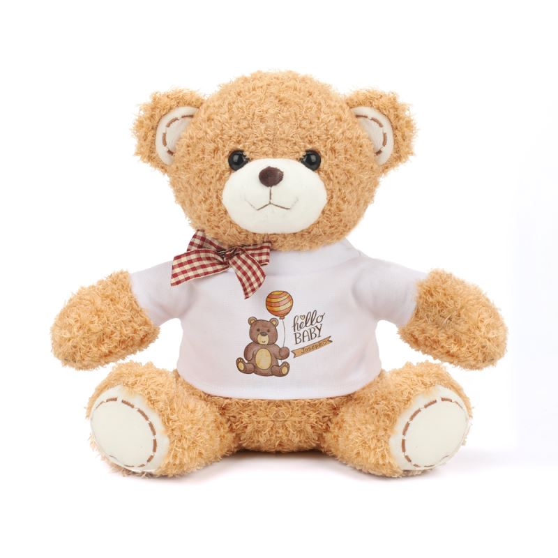 Sublimation Teddy bear with T-shirt light Brown - 18cm & 25cm