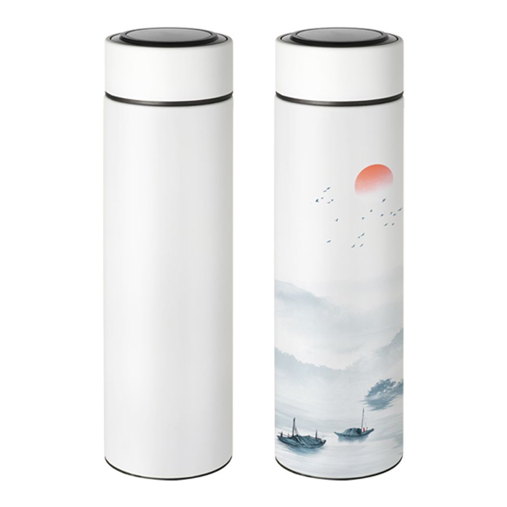 Double Wall Stainless Steel Bottle with Filter&Temperature Display - Glossy