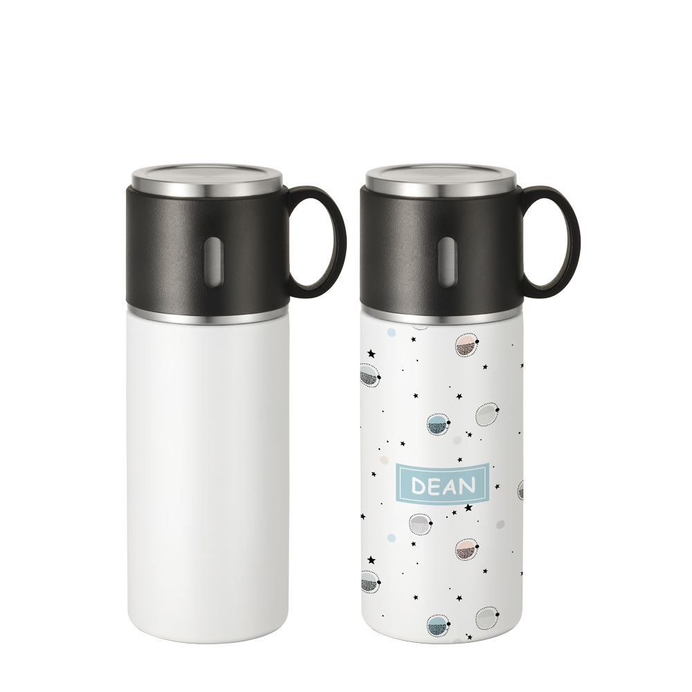Double Wall Stainless Steel Bottle Cup Cap - White