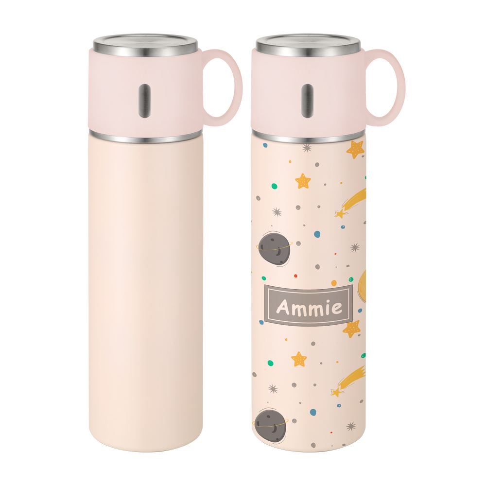 Double Wall Stainless Steel Bottle Cup Cap - Pink