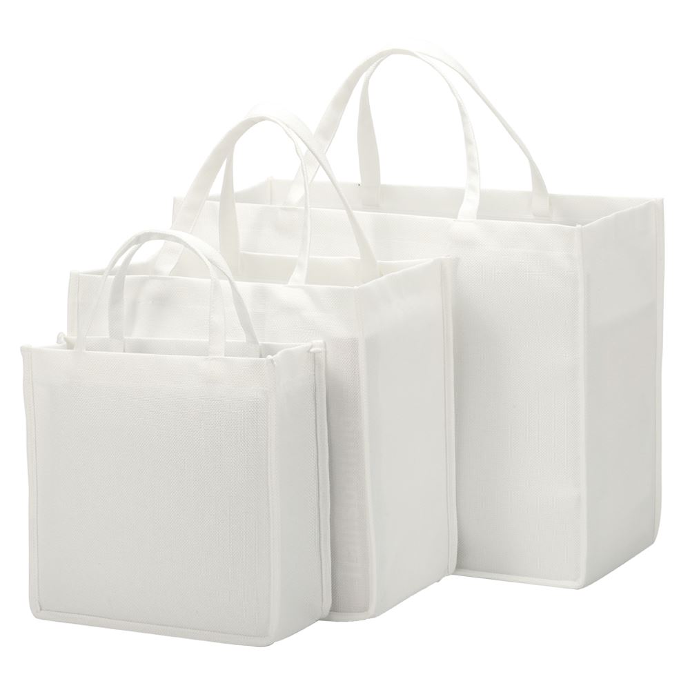 4Pcs Non-Woven Sublimation Blank Tote Bag 33cmx26cm Plain White Shopping  Bags