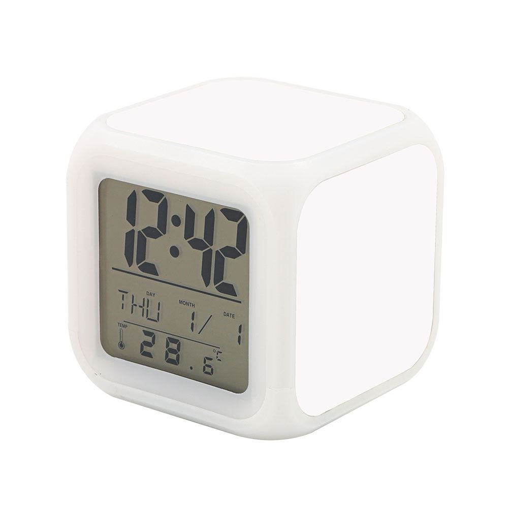 Sublimation Clock Blanks Glowing LED 7 Color Change Digital Clock