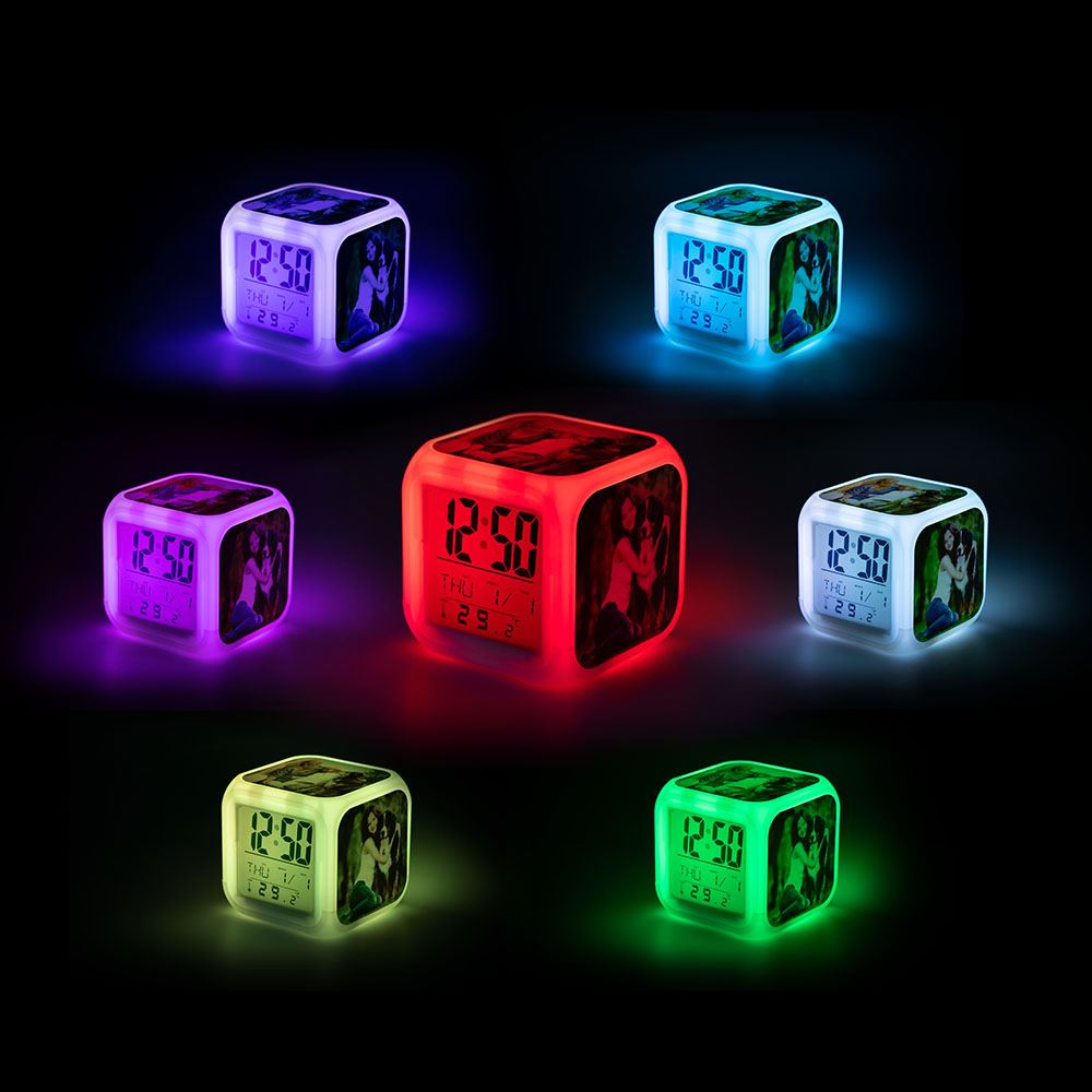 Glowing LED 7 Color Change Digital  Alarm Clock