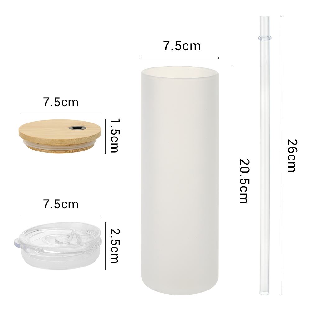 Frosted Glass Skinny Tumbler