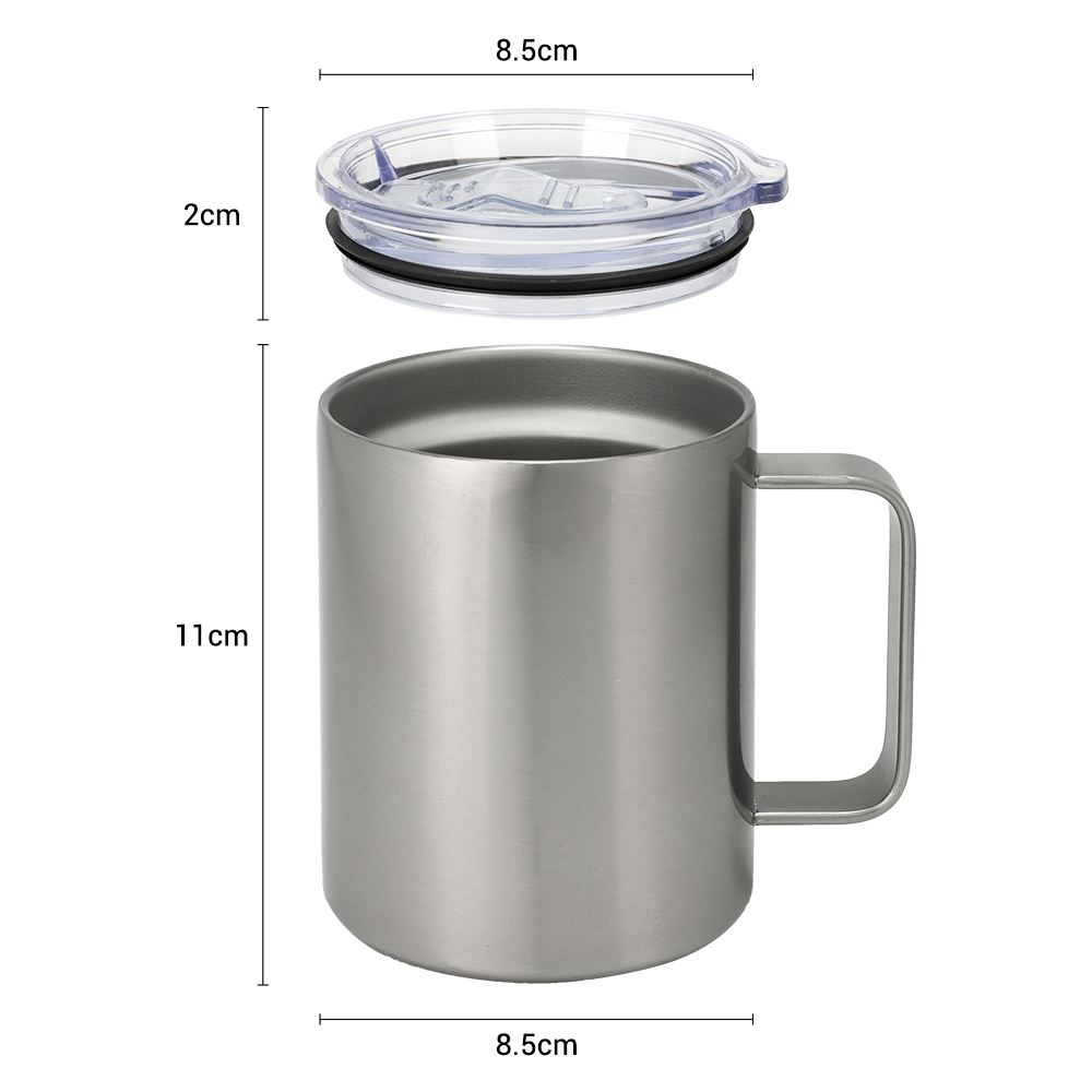 10OZ Stainless Steel Mug - Silver