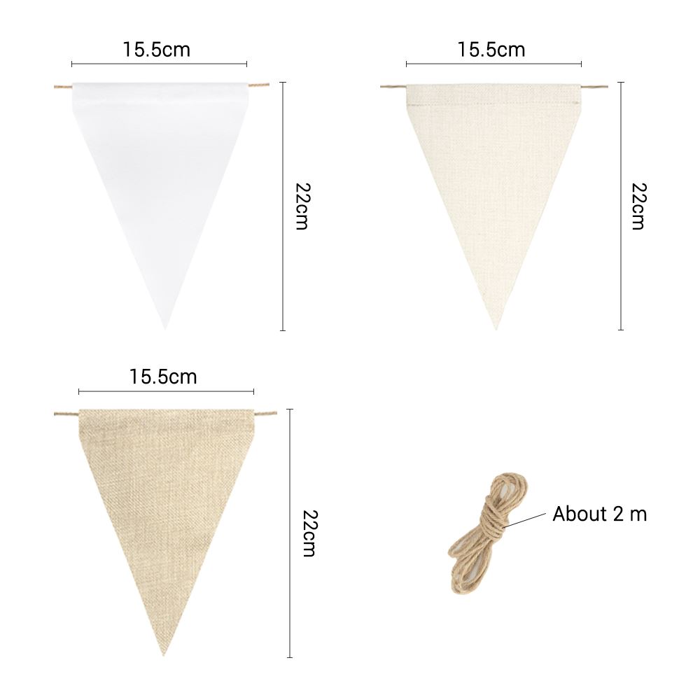 Sublimation White Polyester Banner-Triangle shape